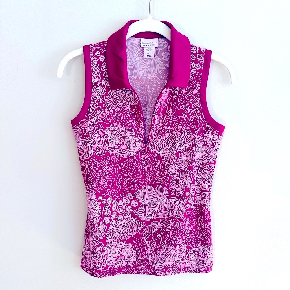 TOMMY BAHAMA Women’s Golf & Tennis Zipper Tank Top, XS